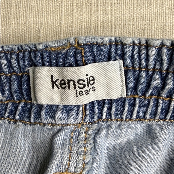 Kensie Light Blue Denim Joggers - Picture 9 of 13